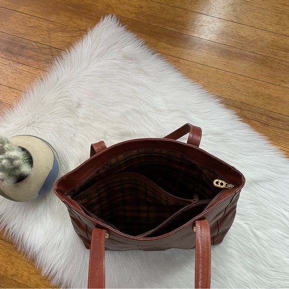 Marino Orlandi vintage 90’s large Italian leather shoulder tote travel bag - Picture 11 of 13